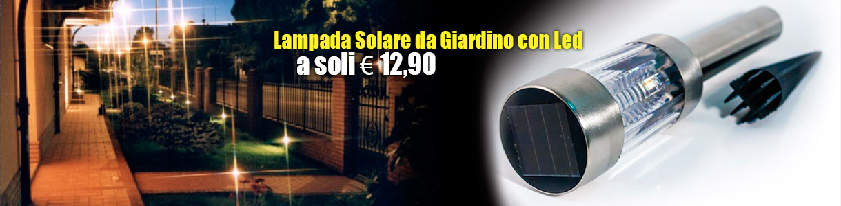 Lampada Solare da Giardino con Led