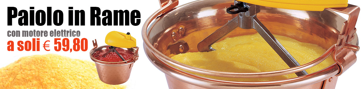 Paiolo in rame con motore elettrico