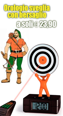 Orologio sveglia con bersaglio