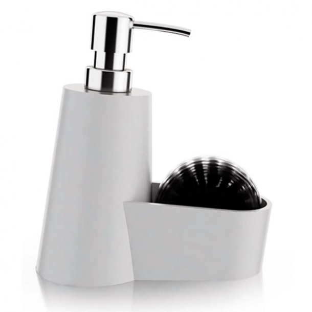 Set lavapiatti bianco con spazzolina
