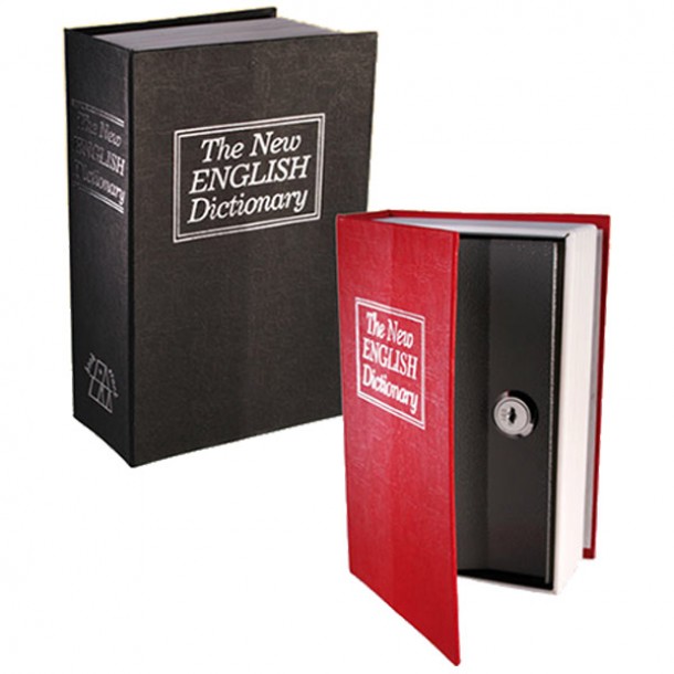 Libro cassaforte dizionario con chiave